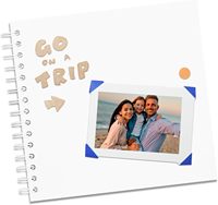 Papier imprimé relié en couverture rigide avec dorure à chaud pour scrapbooking, 30 feuilles (60 pages), 8*8 pouces, album de scrapbooking DIY avec ruban