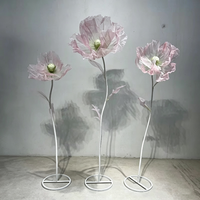Grande fleur artificielle en chenille, ornements décoratifs super grands, Thanksgiving, 50 cm, Saint-Valentin, Nouvel An, Mariage
