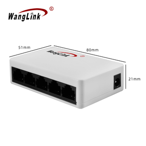 Commutateur <span class=keywords><strong>Ethernet</strong></span> 5 ports prêt à être expédié, 10/100 Mbps, sans ventilateur, silencieux, boîtier métallique, MDI MDIX, pour petit bureau, réseau domestique - Product Image 2