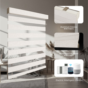 Persianas Zebra Simples Personalizadas SAMADHI para Oficina y Hogar, Persianas Enrollables Eléctricas, Diseño Vertical, Material de Poliéster para Ventanas Francesas - Product Image 2