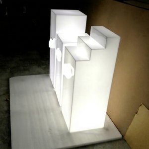 New product white acrylic display pedestal plinth with display case - Product Image 1