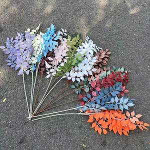 Yopin-2258 daun <span class=keywords><strong>Linden</strong></span> sentuhan asli sutra buatan untuk dekorasi pernikahan - Product Image 1