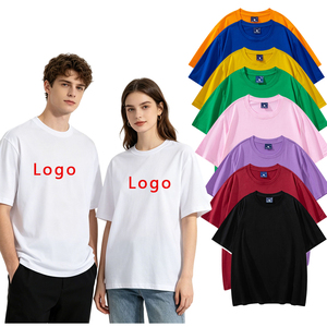 T-Shirt Oversize Personalizzata con Logo, 100% Cotone, Stile Vintage Pesante, Spalle Scese, Maglietta da Uomo con Logo e Collo Rotondo - Product Image 1