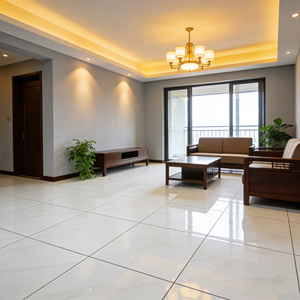 Premium Glasierte Porzellanfliesen Erzeugen Luxuriöse Bodenfliesen für Zeitgenössische Wohnzimmer- und Badezimmer-Innenräume - Product Image 2