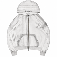 Ensemble de survêtements surdimensionnés en molleton bouclette épais avec empiècements effet délavé et broderie 3D pour femme