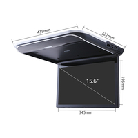 Écran de plafond LCD 17 pouces pliable manuel pour voiture, fourgonnette et camping-car, moniteur intelligent HD, vente en gros ODM/OEM