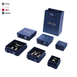 Luxury Green and <b>Red</b> Custom Logo Square Storage Box for <b>Bracelets</b> Rings Necklaces-Green Side Bow Jewelry Accessories Packaging - Product Image 2