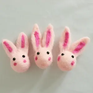 Jouets artisanaux personnalisés, Kits d'animaux feutrés à l'aiguille, fournitures en laine, feutre de lapin, forme de crème glacée, Logo personnalisé accepté