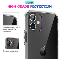 IVANHOE – coque de téléphone transparente pour iPhone 11 7, étui en acrylique rigide pour iPhone 11 12 Pro XS Max X 8 7 6s Plus 5 SE XR