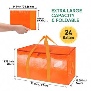 Paquete de 2 Bolsas de Mudanza Extra Grandes con Asas Reforzadas, Bolsa de Almacenamiento Resistente para Ropa - Product Image 5