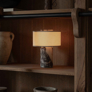 Lampe de <span class=keywords><strong>table</strong></span> portable rechargeable à LED dimmable pour hôtel et restaurant, avec fonction tactile, en tissu de luxe, marbre et pierre, sans fil - Product Image 2
