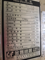 Vente chaude utilisée chinoise Taiwan Chinfong Sci-110 110 tonnes estampage pneumatique presse Machine pour le métal