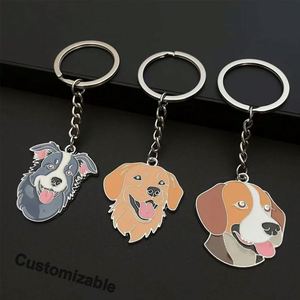 Porte-clés créatif en métal pour animaux de compagnie, petit cadeau pour les propriétaires de voitures, personnalisé, en stock, animal mignon - Product Image 1