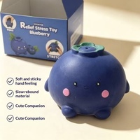 Groothandel Realistische Blauwe Bes Squishy Bal voor Kinderen en Tieners, Creatief Stressverlichtend, Langzaam Terugverende TPR Fruitbal voor Verjaardagen