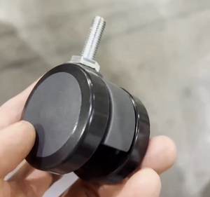 Großhandel 2 Zoll Gewinde Kunststoff Doppel rad Nachlauf Möbel Lenkrad Schwarz Pu Bürostuhl Verriegelung rollen <span class=keywords><strong>M8</strong></span> * 25mm - Product Image 2