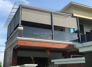 Ngoài trời không thấm nước uv-khối nén đường sắt tự động điện Con lăn Mù (dù để che nắng cho ban công Patio) - Product Image 4