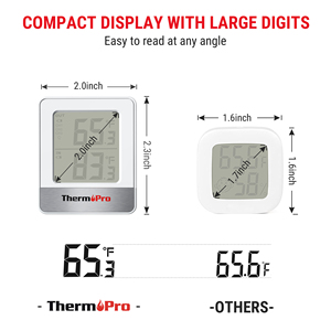 ThermoPro TP200B Indoor Outdoor <strong>Thermometer</strong> Wireless 500FT <strong>Thermometer</strong> With Temperature Sensor for <strong>House</strong> Thermo <strong>Thermometer</strong> - Product Image 2