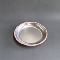 Assiette d'apprentissage pour bébé et enfant en acier inoxydable 18/8 de bonne qualité, base ventouse en silicone de qualité alimentaire sans BPA