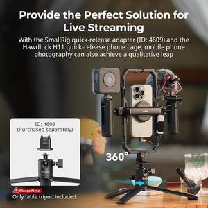 <span class=keywords><strong>SmallRig</strong></span> Mini trípode de escritorio portátil, trípode de mesa pequeño compacto de aleación de aluminio con cabeza de bola 360, tornillos 1/4 rápidos - Product Image 5