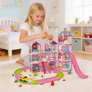 Jinying 412 PCS DIY Mini Princess Castle Villa <b>Girls</b> Pretend Play Toy Assembly Building Block Track <b>Set</b> for Kids Birthday <b>Gift</b> - Product Image 5