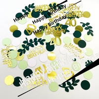 100 pièces de confettis colorés en forme de feuilles et de lettres, paillettes, décorations pour table de fête d'anniversaire, mariage