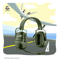 Prix d'usine Qualcomm Écouteurs de protection auditive supra-auriculaires étanches avec suppression du bruit ENC 85dB et fonction talkie-walkie double