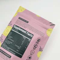 Échantillon gratuit de bonbons à l'ananas dans des sachets refermables en aluminium réutilisables, des sachets en plastique PE, PET et BOPP pour l'emballage alimentaire