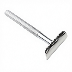 มีดโกนแบบใช้ซ้ำได้ ดีไซน์ใหม่ สำหรับสุภาพสตรีและสุภาพบุรุษ ใบมีดสองคม โกนขนได้ทั่วร่างกาย  ชุบโครเมียม ผลิตจากสแตนเลสสตีล - Product Image 3