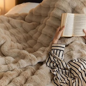 Siêu ấm chăn cho sofa, chăn giường đôi, siêu mềm mại & ấm cúng, sang trọng Thỏ lông chăn cho phòng ngủ - Product Image 2