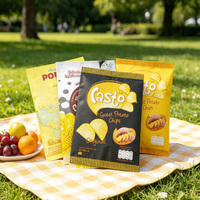 Sacs d'emballage pour chips de pommes de terre de qualité alimentaire, sacs en Mylar imprimés sur mesure, emballage de snacks thermoscellable avec encoche de déchirement