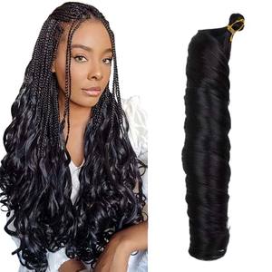 Échantillon gratuit 150g 14 '18 '24inch boucles françaises tressage <span class=keywords><strong>cheveux</strong></span> haute température fibre synthétique crochet <span class=keywords><strong>cheveux</strong></span> tresse africaine <span class=keywords><strong>meches</strong></span> - Product Image 1