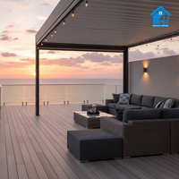 Sweet Home 1. Pergola motorisée en aluminium robuste sur mesure, revêtement poudré, haute qualité, installation facile, étanche, à lames orientables