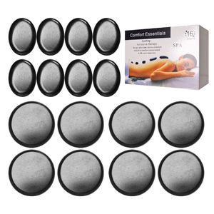 16PCS Black <span class=keywords><strong>Massage</strong></span> Stones Essentielle Hot Stones Home Spa Hot Rocks <span class=keywords><strong>Massage</strong></span> stein - Product Image 2
