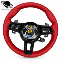 Volant en fibre de carbone pour Porsche 981 991 992 718 Macan Panamera 971 Cayenne Taycan Boxster Cayman GT 918
