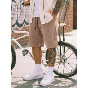 Pantalones Cortos Deportivos Holgados para Hombre FOXA, de Algodón Lavado Estilo Vintage, Corte Relajado, con Cordón Ajustable, para Gimnasio - Product Image 3