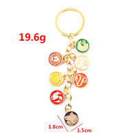 Porte-clés de luxe en émail, porte-clés en métal laiton doré, porte-clés avec Logo personnalisé, vente en gros