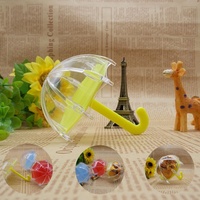 Boîte en plastique transparente en forme de mini parapluie pour pâtisserie au chocolat, boîte à bonbons