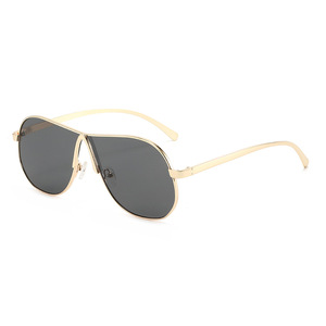 Custom Logo 2026 Fashion Men Women Metal Frame One Piece <b>Sunglasses</b> UV400 <b>Gradient</b> Shades Oversized Pilot Sun Glasses - Product Image 3