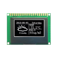 Módulo de Pantalla PMOLED de 1.54 Pulgadas, 128x64 Píxeles, Controlador SSD1309, Interfaz SPI I2C Paralela de 20 Pines para Control Industrial