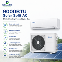 Climatiseur mural hybride AC/DC double alimentation 9000 BTU, connecté au réseau solaire, avec panneau PV couplé directement pour le refroidissement domestique