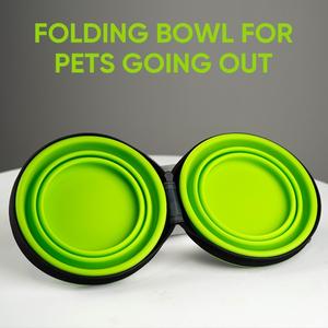 Pet <b>Bowl</b> Eco-Friendly Silicone Travel <b>Bowl</b> Travel Collapsible Silicone Dog Water <b>Bowl</b> 2-Piece Portable Set Zipper Travel <b>Bag</b> - Product Image 5