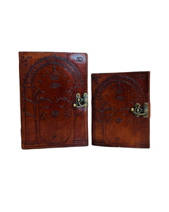 Carnet en cuir véritable fait main à couverture rigide gaufrée, inspiré de Harry Potter et du Hobbit - Product Image 2