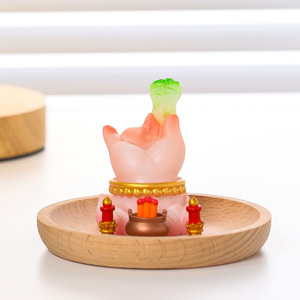 Figurine en résine Bouddha Mignon avec Citron, Décoration de Bureau Feng Shui, Cadeau du Nouvel An Chinois, Pièce Unique - Product Image 2