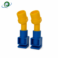 Nosel Semprot Plastik Duckbill 1/2 Inch Ulir Jantan untuk Pencucian Panel Surya Semprotan Kipas Sudut Lebar untuk Pembersihan PV Atap