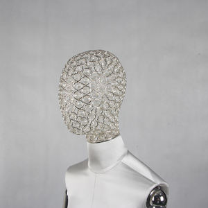 <span class=keywords><strong>Mannequin</strong></span> de couturière populaire pour filles, buste recouvert de tissu satiné, tête ornée de diamants brillants, avec support miroir - Product Image 6