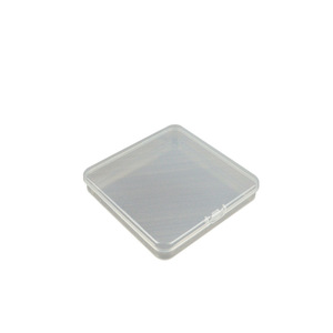Square Plastic <b>Storage</b> <b>Box</b> 10.6x10.6x1.9cm Transparent Covered For Business Cards <b>Small</b> Parts Organizing - Product Image 5