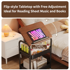 Chariots roulants portables multi-usages avec roues, en métal robuste, pour organiser livres et collations, rangement pour <span class=keywords><strong>cuisine</strong></span>, bureau, salle de bain - Product Image 4