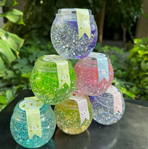 ชุดกระปุกกลิตเตอร์สไลม์ 6 สี สำหรับเด็กอายุ 3 ปีขึ้นไป ของเล่นดินน้ำมันสำหรับเด็กทุกเพศ - Product Image 1