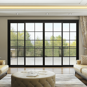 Cadre de conception moderne Portes de villa en verre d'aluminium Portes coulissantes en verre d'intérieur pour les maisons de délicatesse - Product Image 1