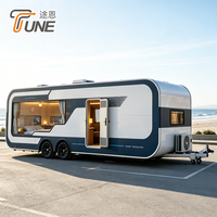 TUNE Camping Caravan Capsule Maison Mobile Préfabriquée en Structure Acier pour Hôtel de Vacances en Plein Air